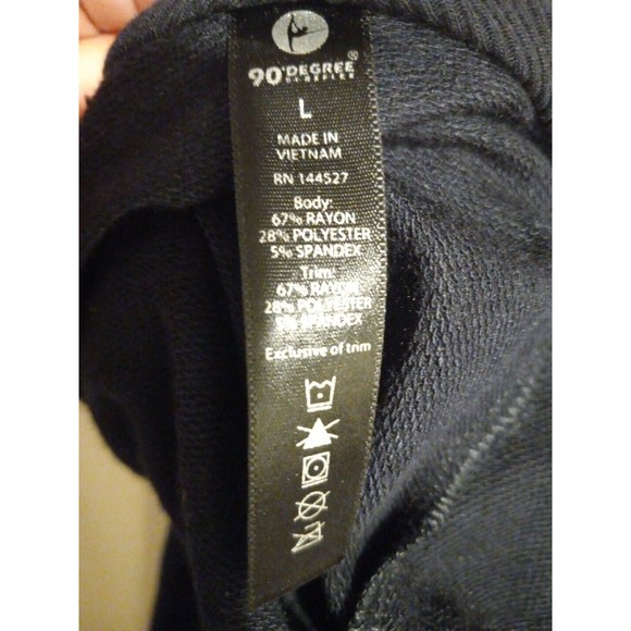 90 Degree By Reflex Navy‎ Blue Waterfall Open Cardigan Sweater Size Large - Picture 9 of 9